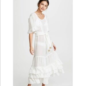 Lisa Marie Fernandez January ruffle linen maxi dress NWT